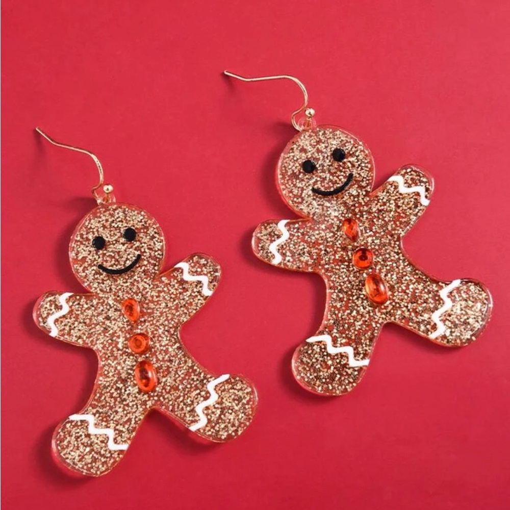 Gingerbread drop earrings